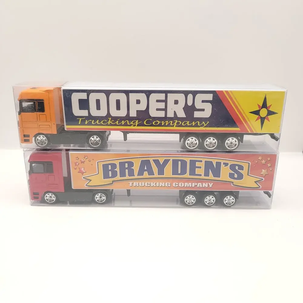 Swibco Trucking Company Toy Semi Truck Set of 10 New in package Orange Gray